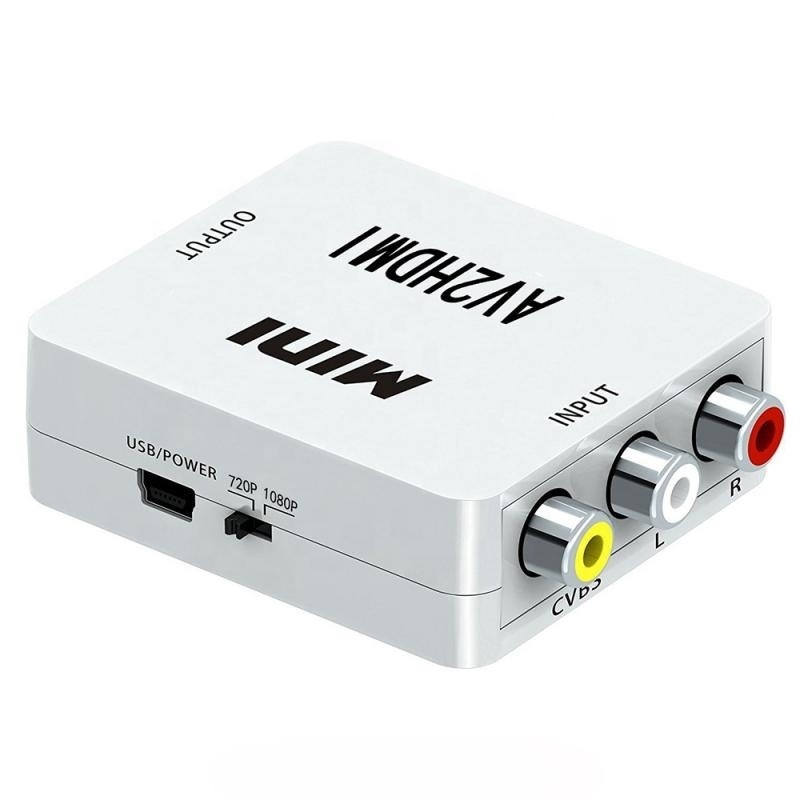 AV To HD MI-compatible Switch Box AV2HD MI Converter Full HD 1080P Audio Adapter Composite RCA TO HD MI-compatible Adapter