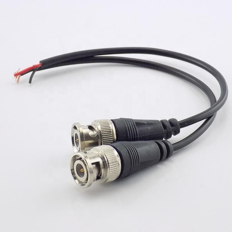 BNC Connector Male to Double Female Plug DC Power Cable Pigtail Wire Adapter Line For CCTV Camera Home Security BNC Monitor