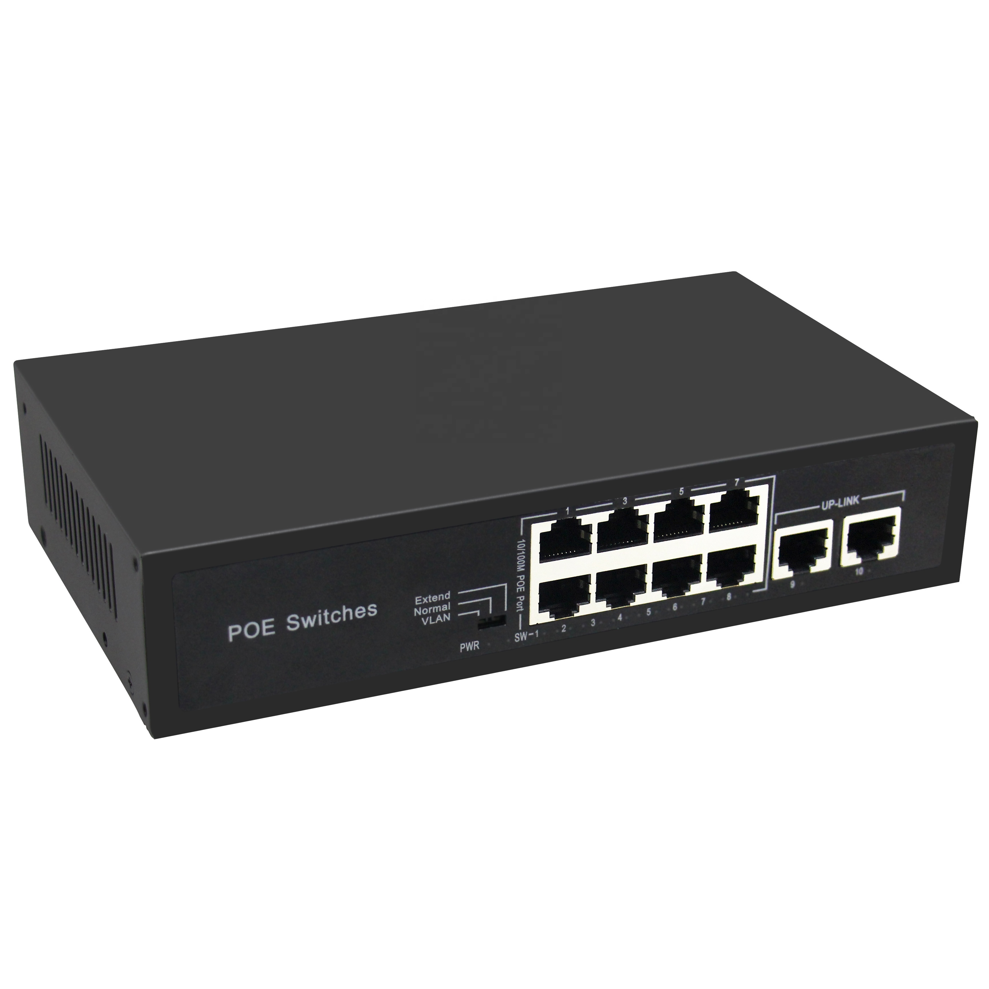 8 port 100Mbps power over Ethernet 96W  VLAN Active 48V Poe Switch with 2*RJ45 Uplink Network Switch