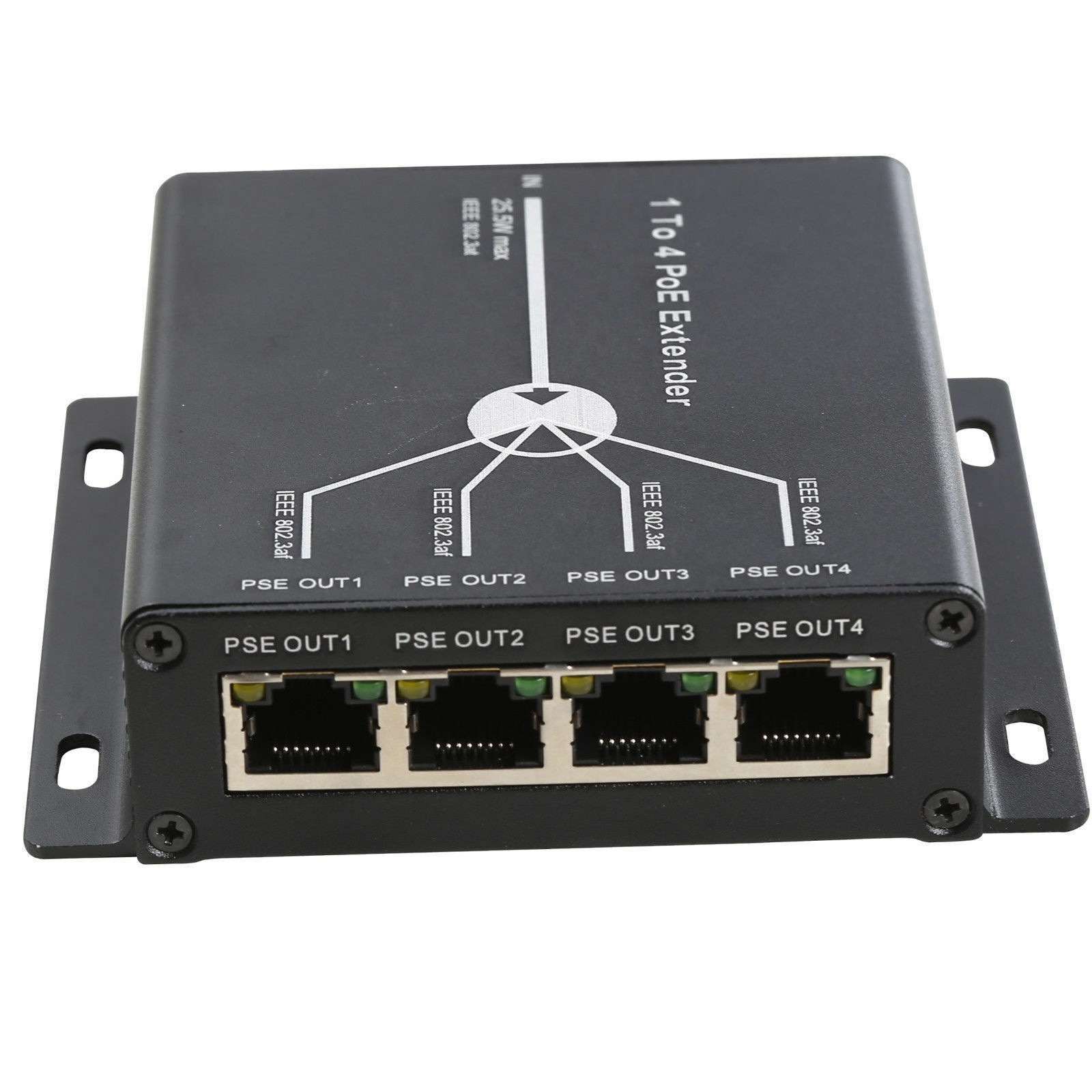 Power over ethernet  Switch 4 Port 10/100M IEEE802.3af For IP Camera  PoE Extender Repeater