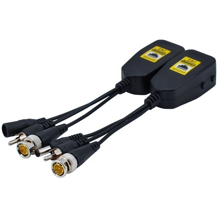 8MP HD BNC Video DC Power Balun  to RJ45 Connector HD-CVI/TVI/AHD Transceiver  build in surge protection hd balun