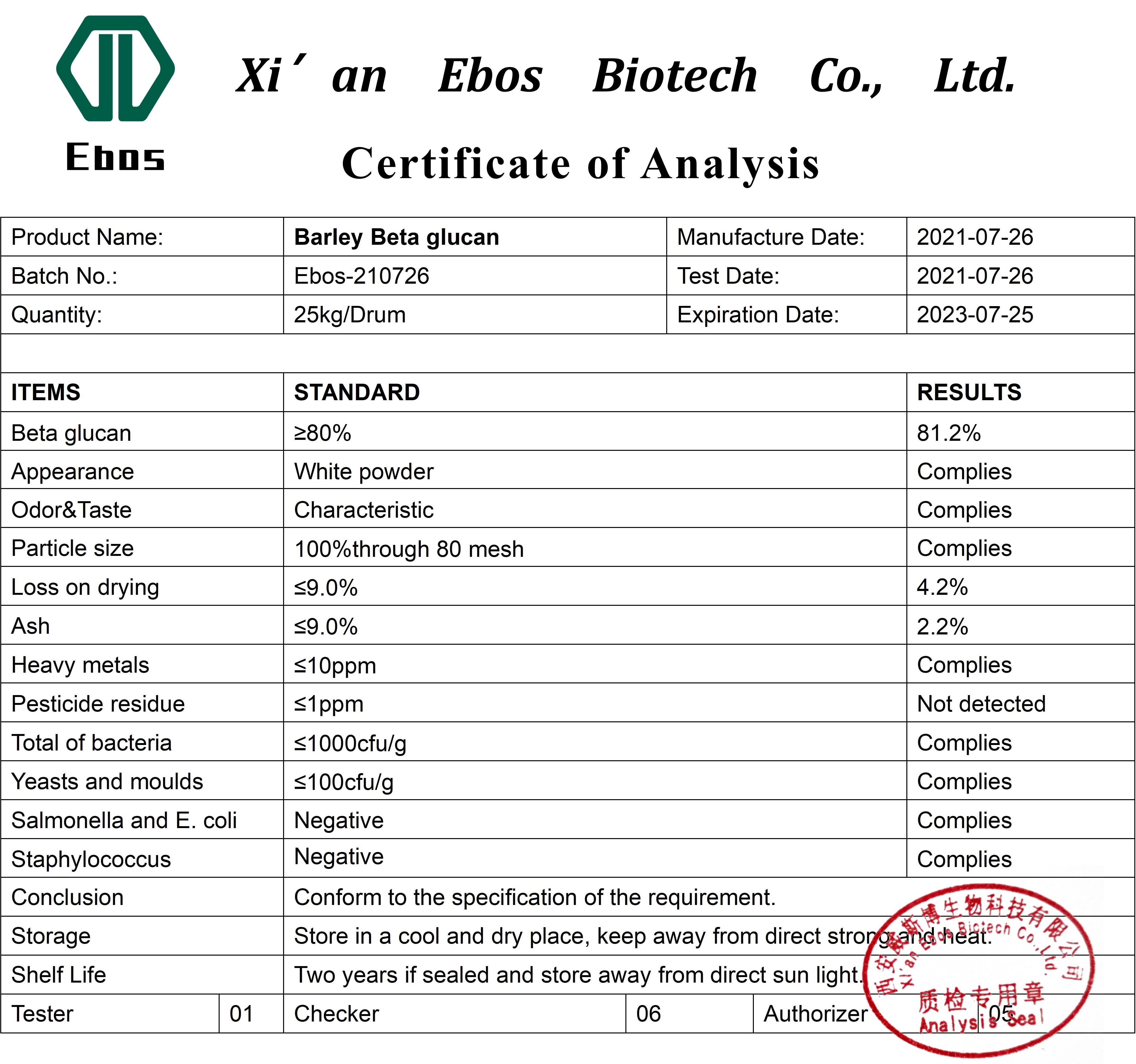 Water Soluble Ingredient Beta-Glucan 70% 80% 90% Organic Oat Bran Extract Oat Beta Glucan Powder