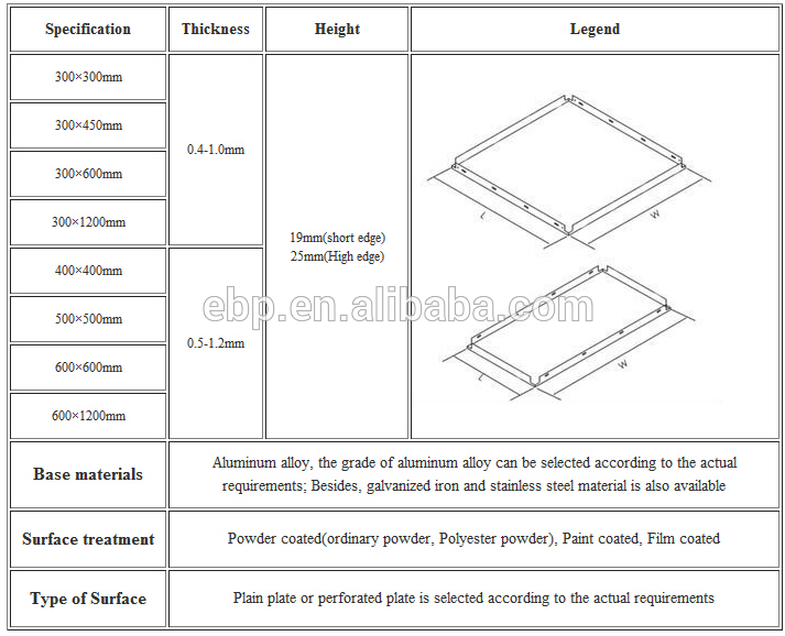 aluminum ceiling tiles clip in false ceiling panel metal spandrel