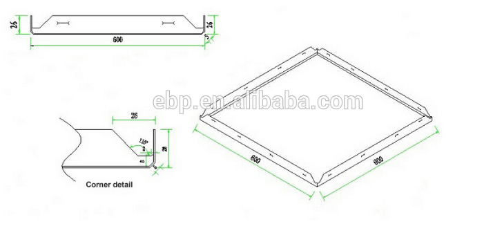 aluminum ceiling tiles clip in false ceiling panel metal spandrel