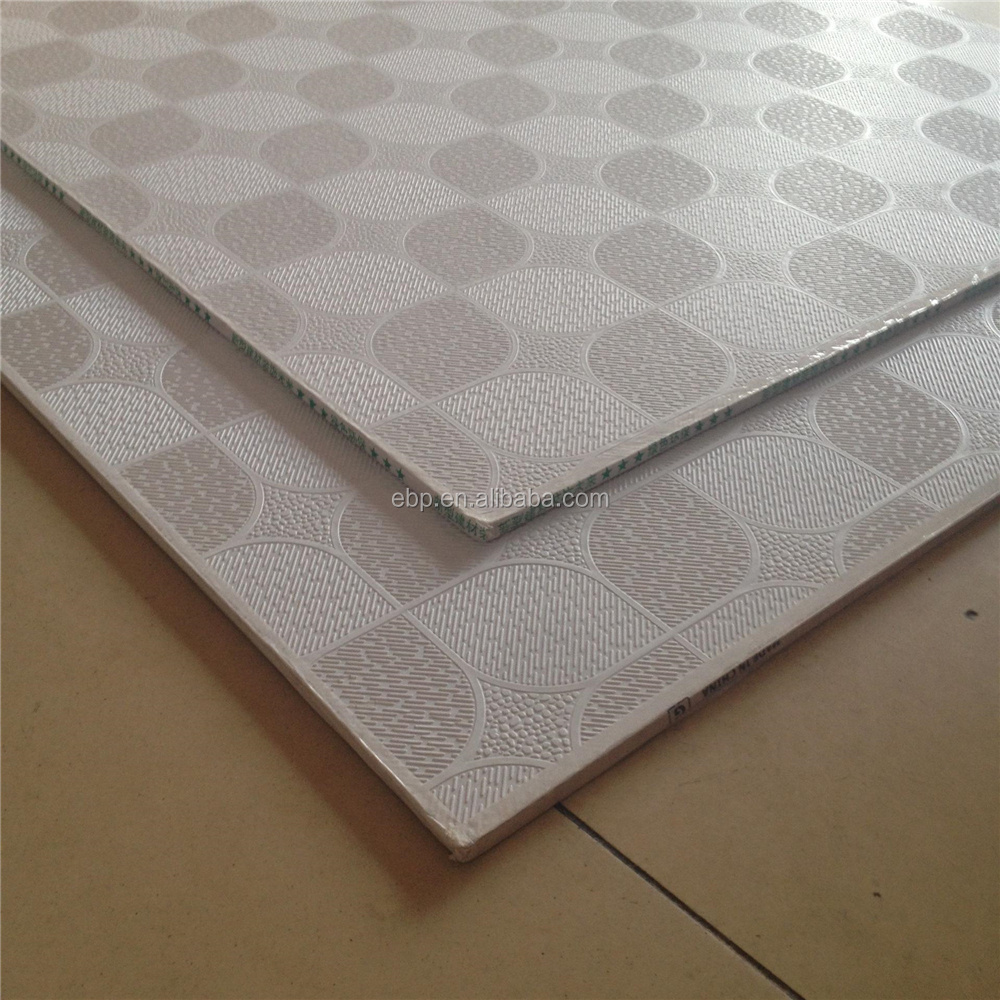 Gypsum Board Vinyl Faced Ceiling Tiles 12.5 mm