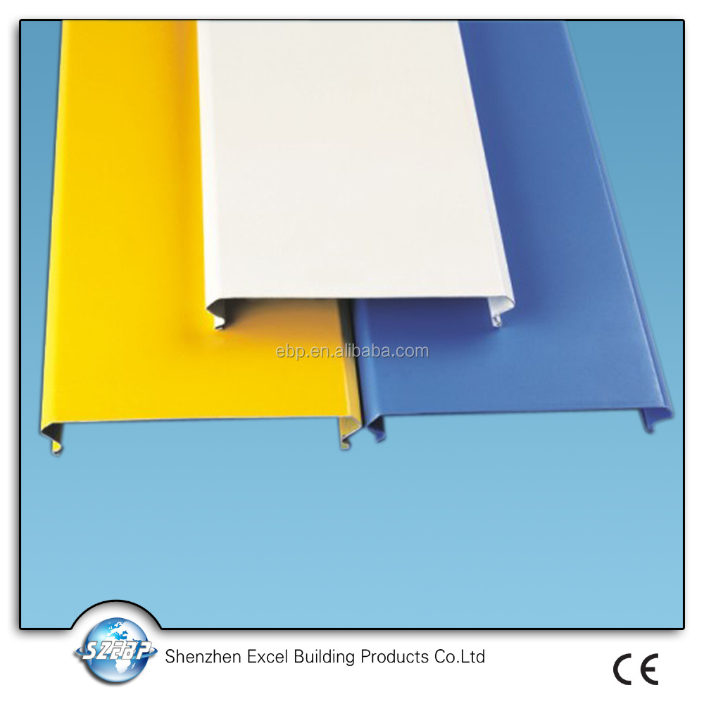 custom Perforated Metal Ceiling Tiles panels E shaped For Drop Down Ceiling , Hook on