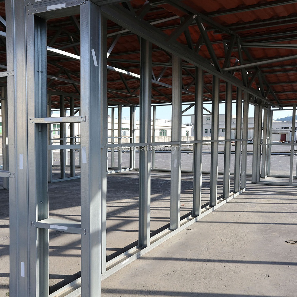 light gauge steel frame, drywall steel structure for partition area, gypsum board