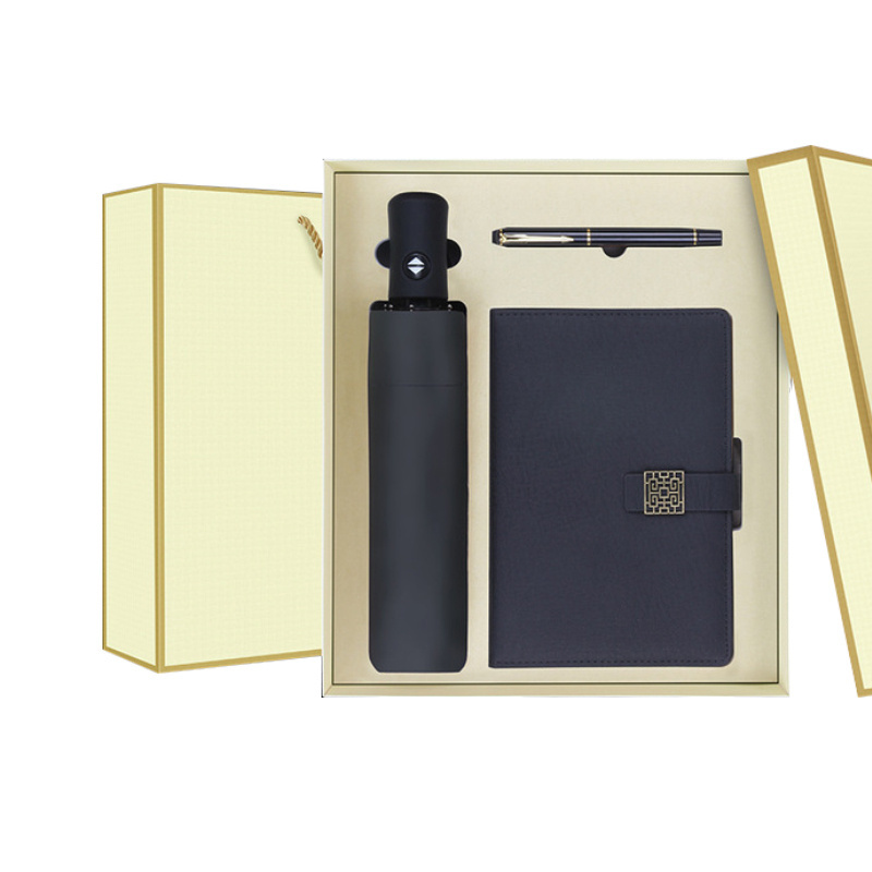 Promotional Luxury Business Gift Sets Custom Logo Umbrella, Vacuum Cup, Notebook, Pen Set