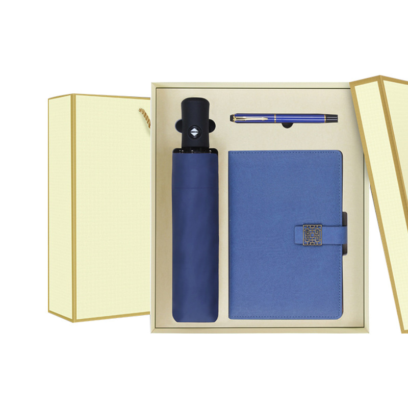 Promotional Luxury Business Gift Sets Custom Logo Umbrella, Vacuum Cup, Notebook, Pen Set