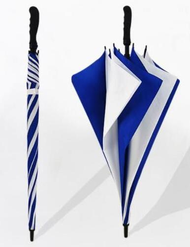 Big size 132cm blue and white umbrella Custom printed rain umbrella