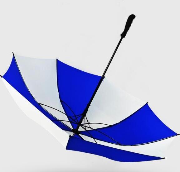 Big size 132cm blue and white umbrella Custom printed rain umbrella