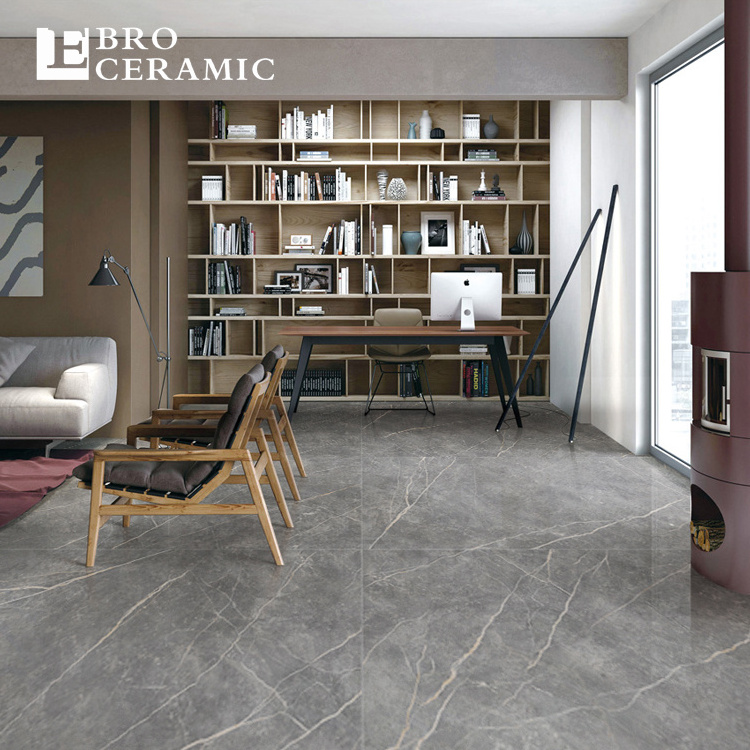 Ebro ceramic light grey marble tile large porcelain slabs floor tiles 918AM01