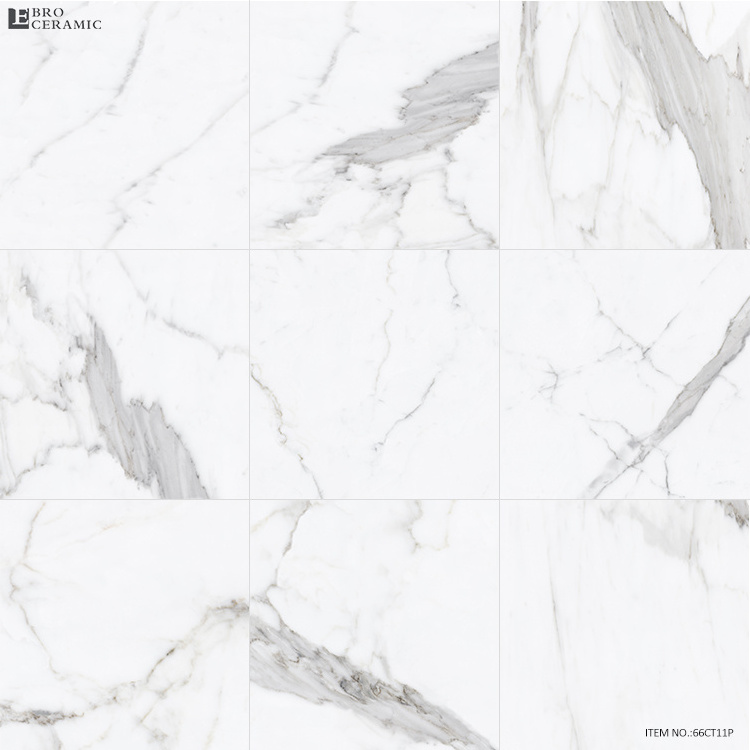 60x60 glazed polished porcelain floor tile carrara white glazed porcelain tile for living room