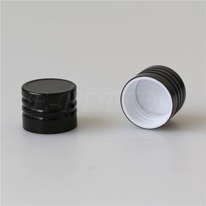 black eco friendly 28mm aluminium screw bottle cap