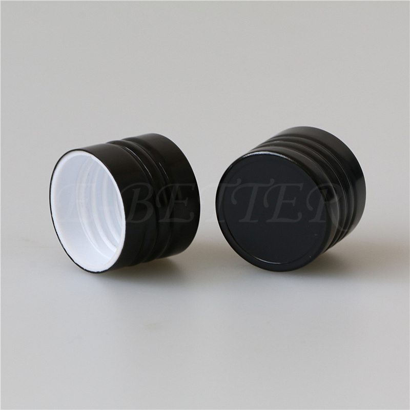 black eco friendly 28mm aluminium screw bottle cap