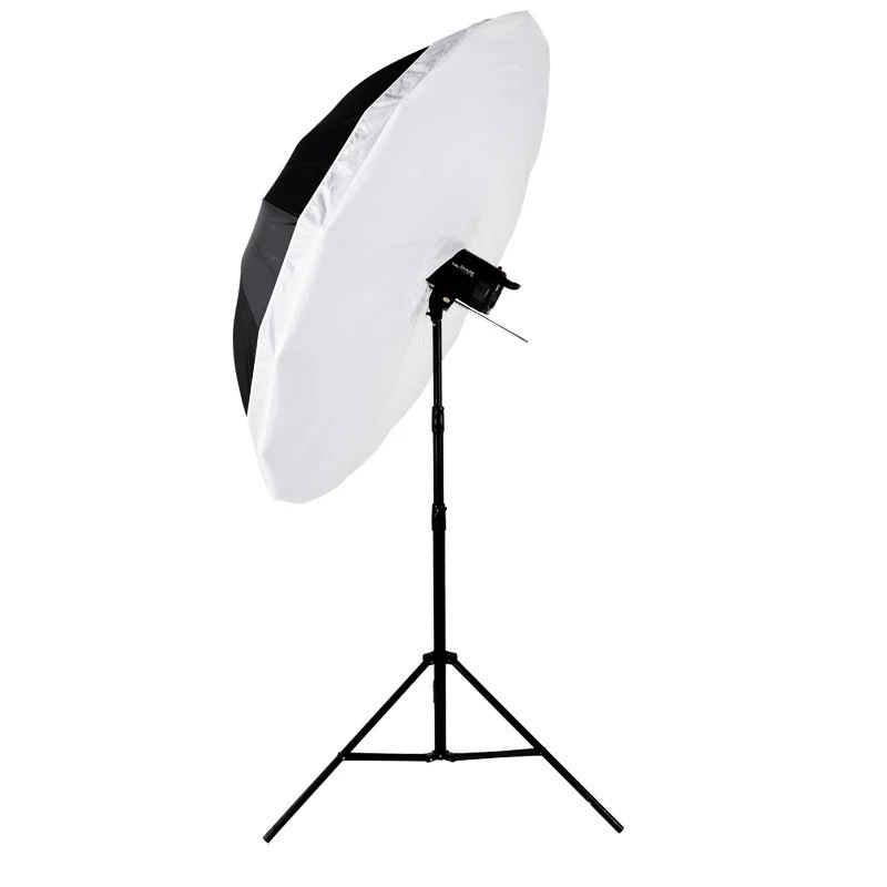 60inch/150cm photography reflective umbrella outside black inside silver with soft cloth cover flash light softbox