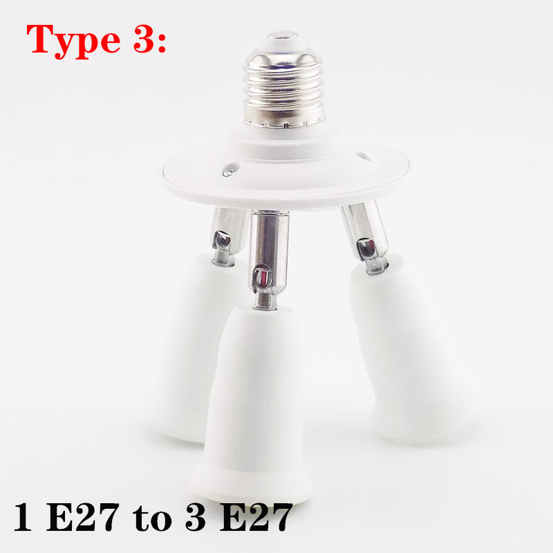 E27 Base Socket Splitter LED Light Holder E27 Socket to 3 4 6 E27 Adapter Bulb Lamp Holder Converters Smart Lighting Accessories