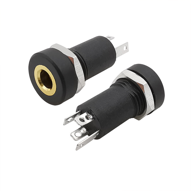 2/5/10Pcs PJ392A 3.5mm Audio Socket 3/4 Pole Stereo Panel Mount Connector With Nuts 3.5 mm Headphone Jack PJ-392A