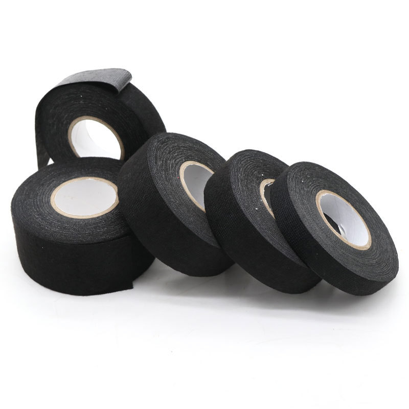 15M Width 9/15/20/25/30/35/40/45/50 mm Heat-resistant Tape Adhesive Cloth Tape For Car Cable Harness Wiring Loom Protection