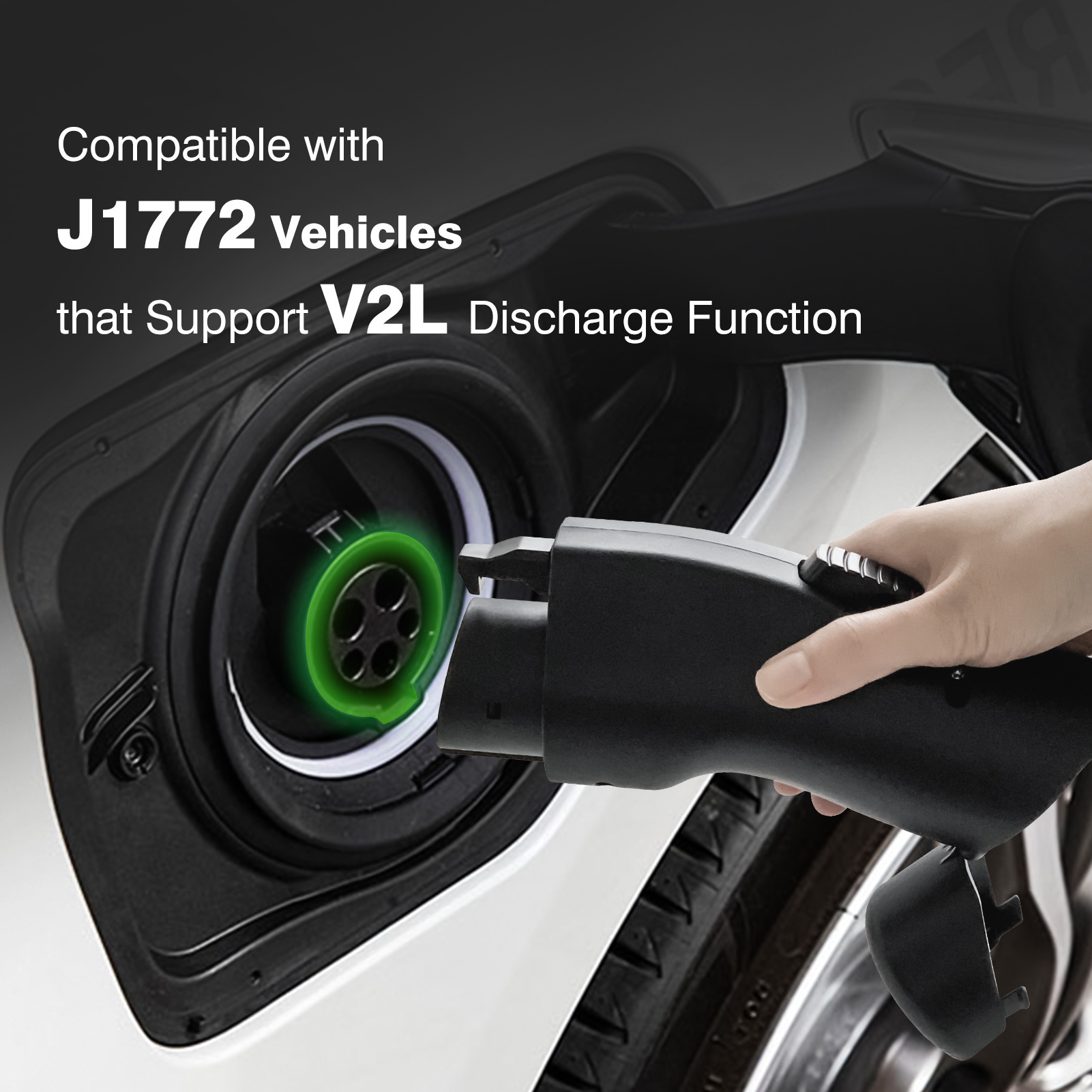 ZENCAR V2L Adapter Vehicle to Load J1772 Adapter Compatible with Hyundai Ioniq 5 Kia EV6 - Power Your Devices with Your EV