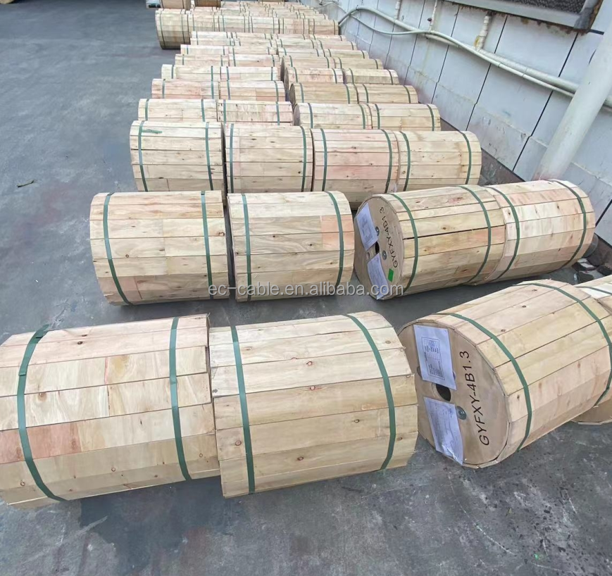 GYXTW Core Fiber Optic Cable Aerial Armoured 2 4 6 8 10 12 24 cores Outdoor wooden drum packing