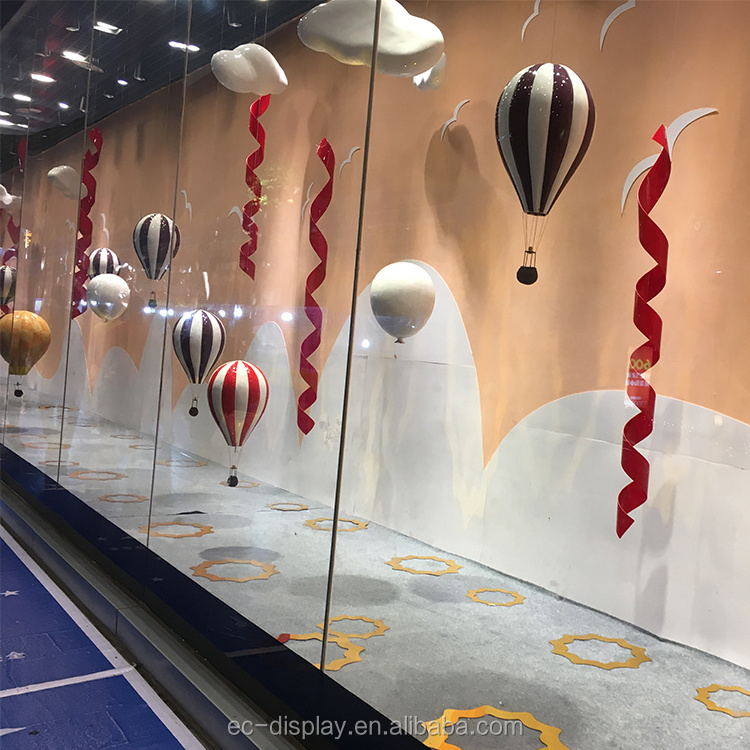 Hot selling hanging hot air balloon decoration props popular mall center decor fiberglass hanging party balloons decoration