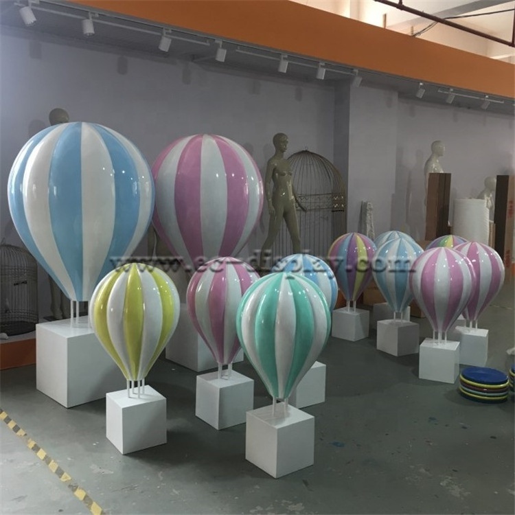 Window Display Fiberglass Balloons Sculpture Hot Air Balloon Decorative Props