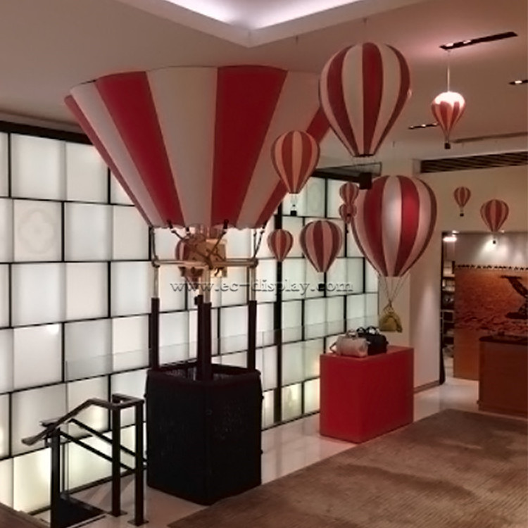 Window Display Fiberglass Balloons Sculpture Hot Air Balloon Decorative Props