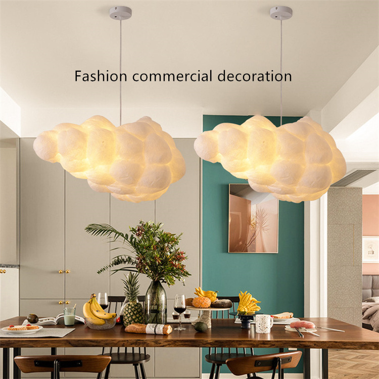 White Cotton Cloud Lighting Decoration Hanging Decorative Cloud for Shop Mall Party Cloud Lights