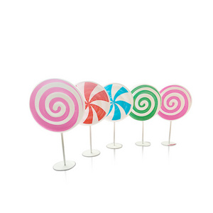 Hot selling fiberglass giant lollipop resin crafts for home decoration resin candy display props