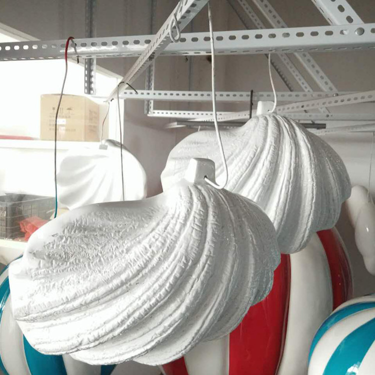 wholesale fashion durable white big seashell sculpture crafts brand window display