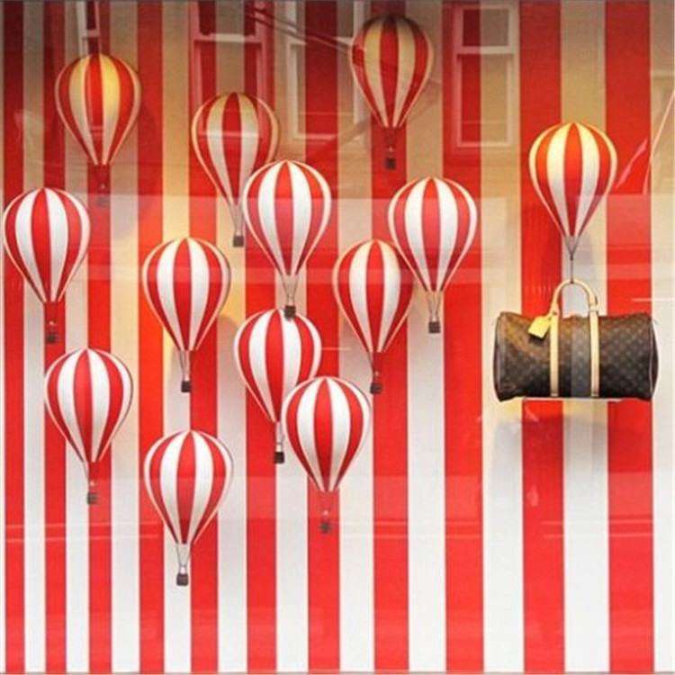 Window Display Fiberglass Balloons Sculpture Hot Air Balloon Decorative Props