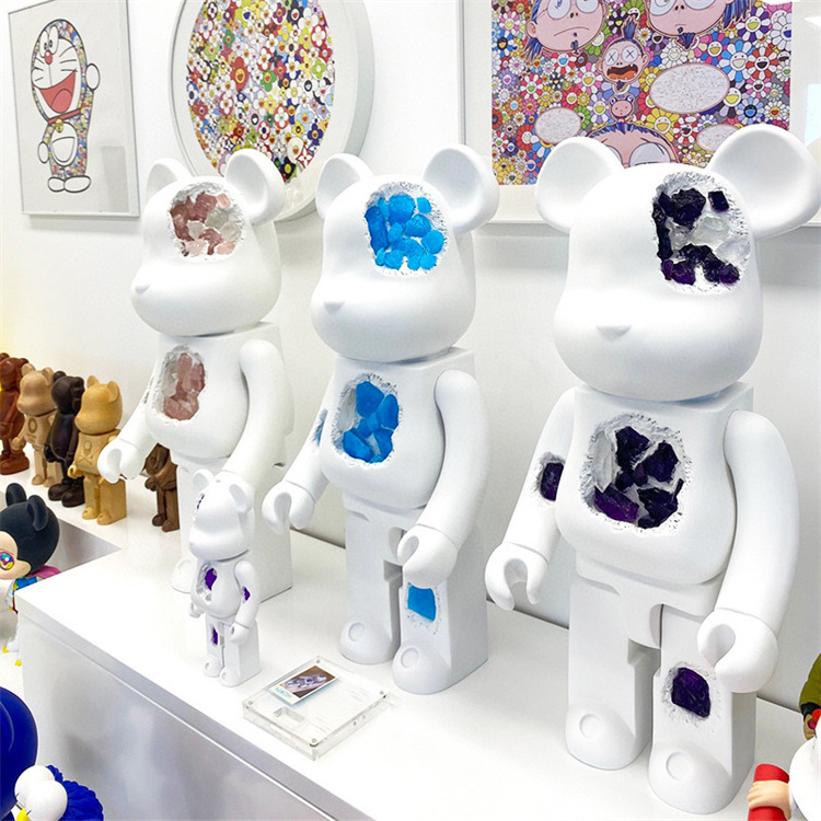 Bearbrick 1000% Erosion Crystal Bears Building Blocks Bears Violent Home Decorative OrnamentsToys and Handicrafts