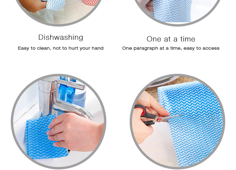 Wholesale Household Lazy Wiping Rags Disposable Cleaning Dish Towels Nonwoven Kitchen Dish Cloth Disposable Cleaning Cloth