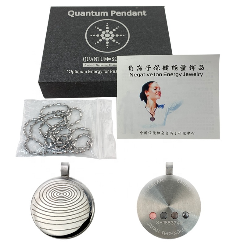 CAMAZ Scalar Energy Stainless Steel Jewelry Japanese EMF Protection Energy Necklace Quantum Pendant With Gift Box