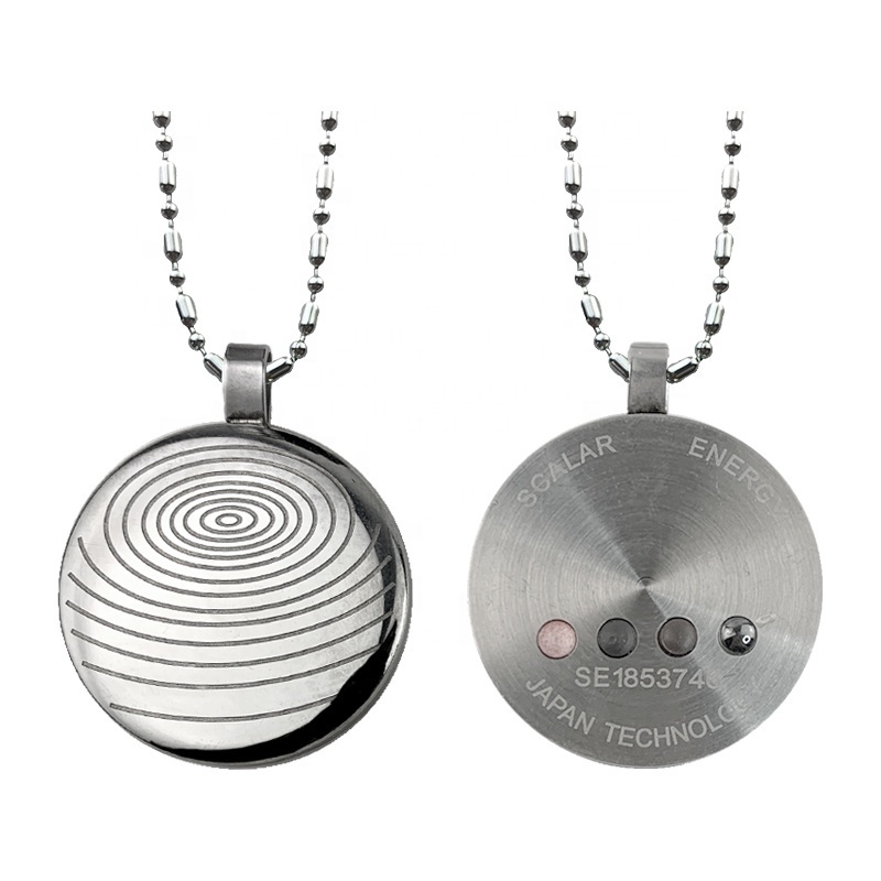 CAMAZ Scalar Energy Stainless Steel Jewelry Japanese EMF Protection Energy Necklace Quantum Pendant With Gift Box