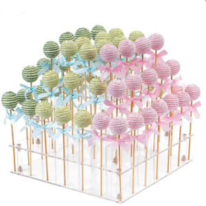 16 Holes Decoration Cake Pop Lollipop Holder Clear Acrylic Display Stand for Wedding Decor Baby Showers Birthday Party