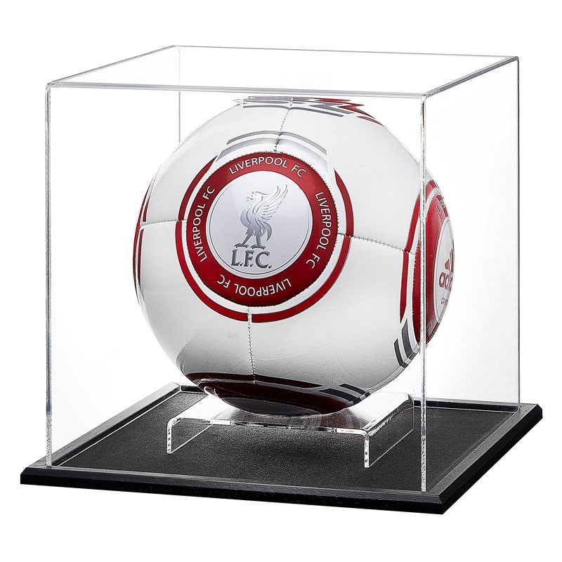 Custom made clear Acrylic Football Display stand with black base