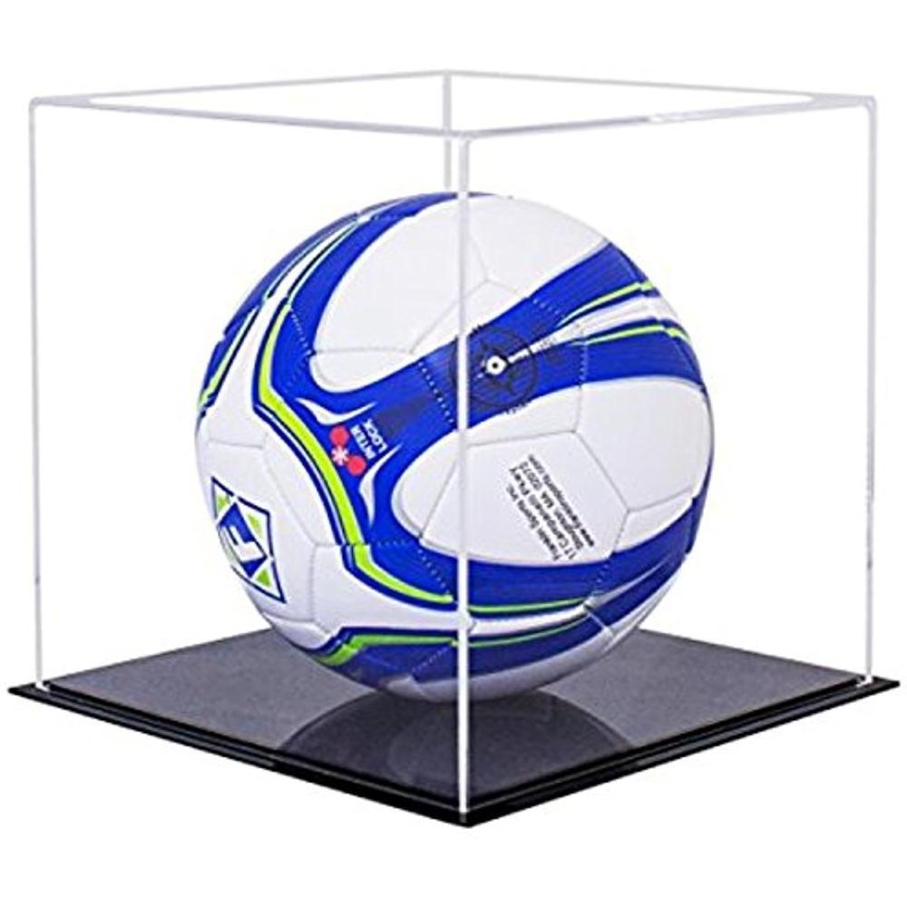 Custom made clear Acrylic Football Display stand with black base