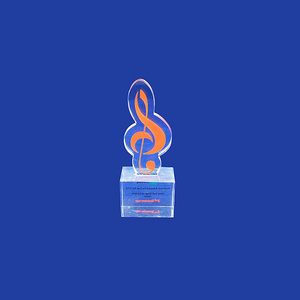 Custom Plexiglass music award plaques, acrylic awards for music