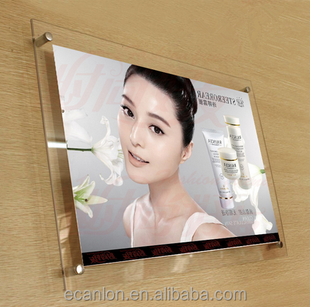 Transparent 24x36 inch acrylic hanging photo frame