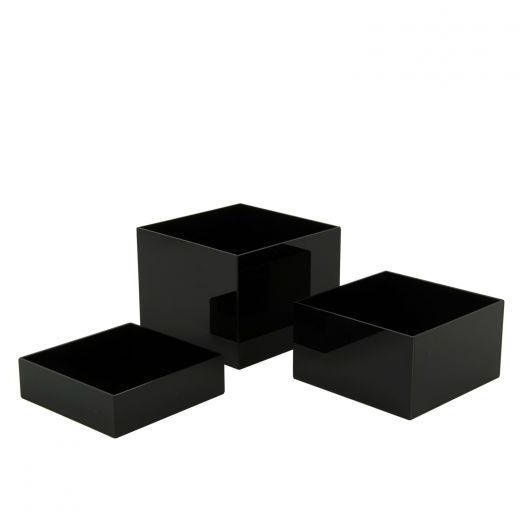 Black Acrylic cube riser stand,cube acrylic display stand