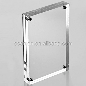 Clear perspex 4x6 frameless picture frames, magnetic clear acrylic picture frame