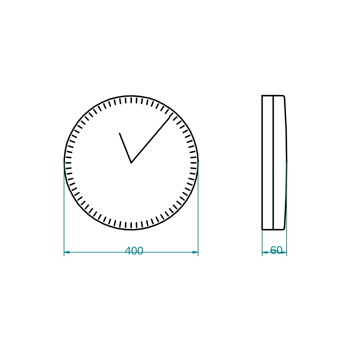 Maintenance Free 40 CM - 15 inch - Analog Quartz Clocks For Indoor Wall Ceiling or Flag Mounting for Office, Public Building