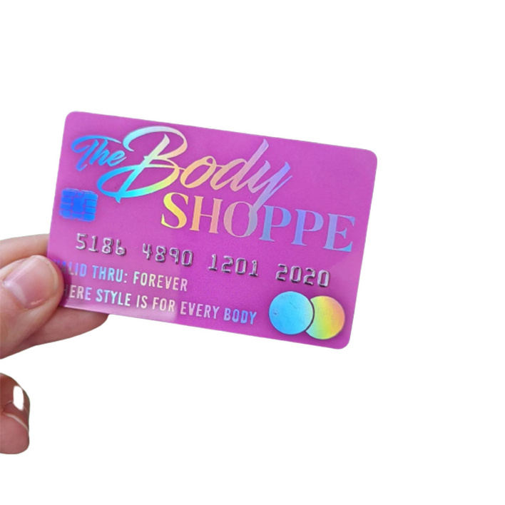 High Quality Pvc Business Card Visa Credit Card Size Business Card with Embossed Number