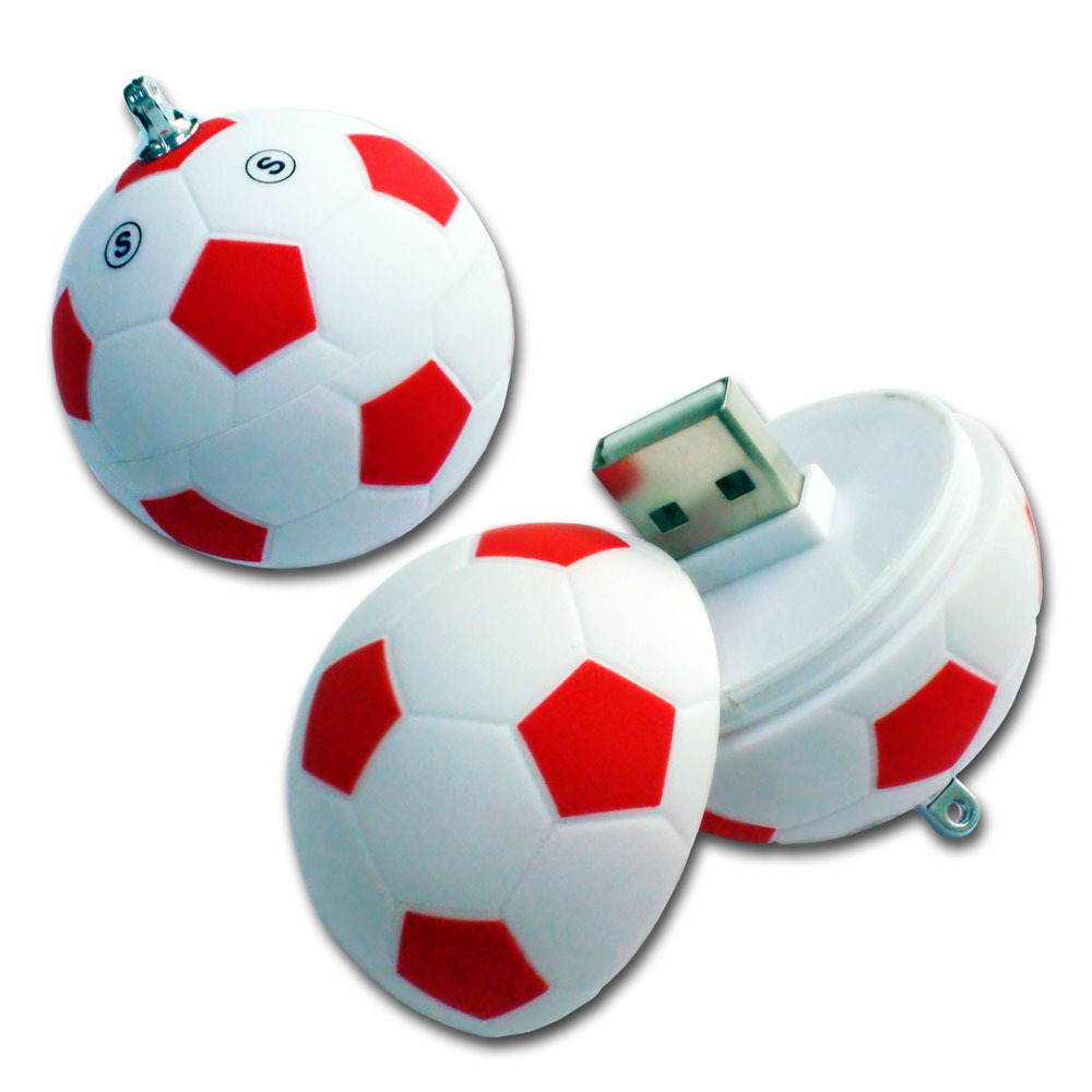 Customized Trophy Shape Metal USB Flash Drives  PVC Basketball Football Shape USB Stick 8gb