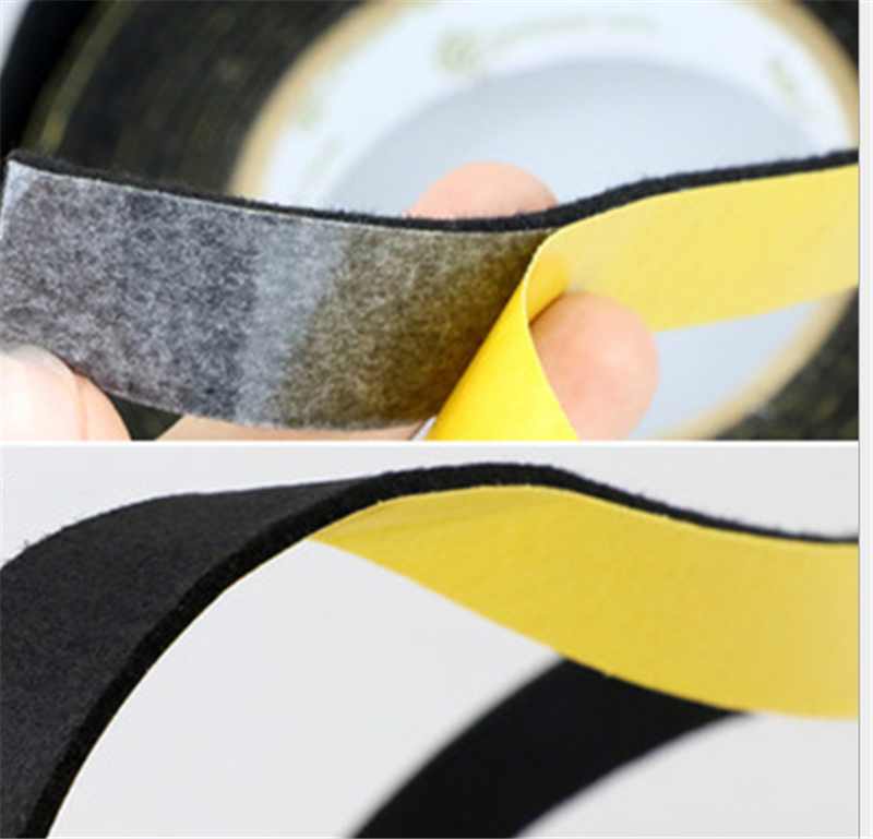 Fashion Black Self Adhesive Backed Velvet Fabric Tape Flocking Tape For Jewellery Box