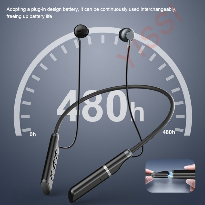 New B998 Interchangeable Batteries Tws Headphone Sport Earphones Neck Hanging Earbuds ENC Gaming Earphones Wireless Headset