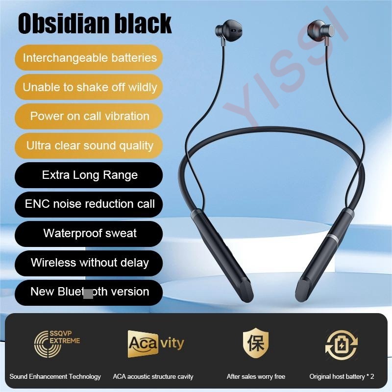 New B998 Interchangeable Batteries Tws Headphone Sport Earphones Neck Hanging Earbuds ENC Gaming Earphones Wireless Headset