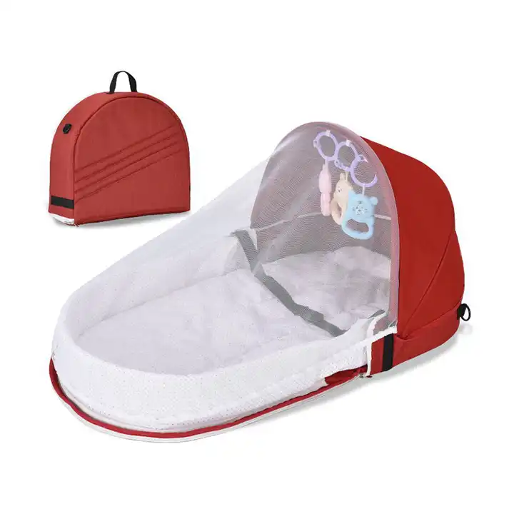 wholesale fashion Isolation foldable baby bed Travel disposable  Portable crib baby bed quilted diaper bag for babies waterproof